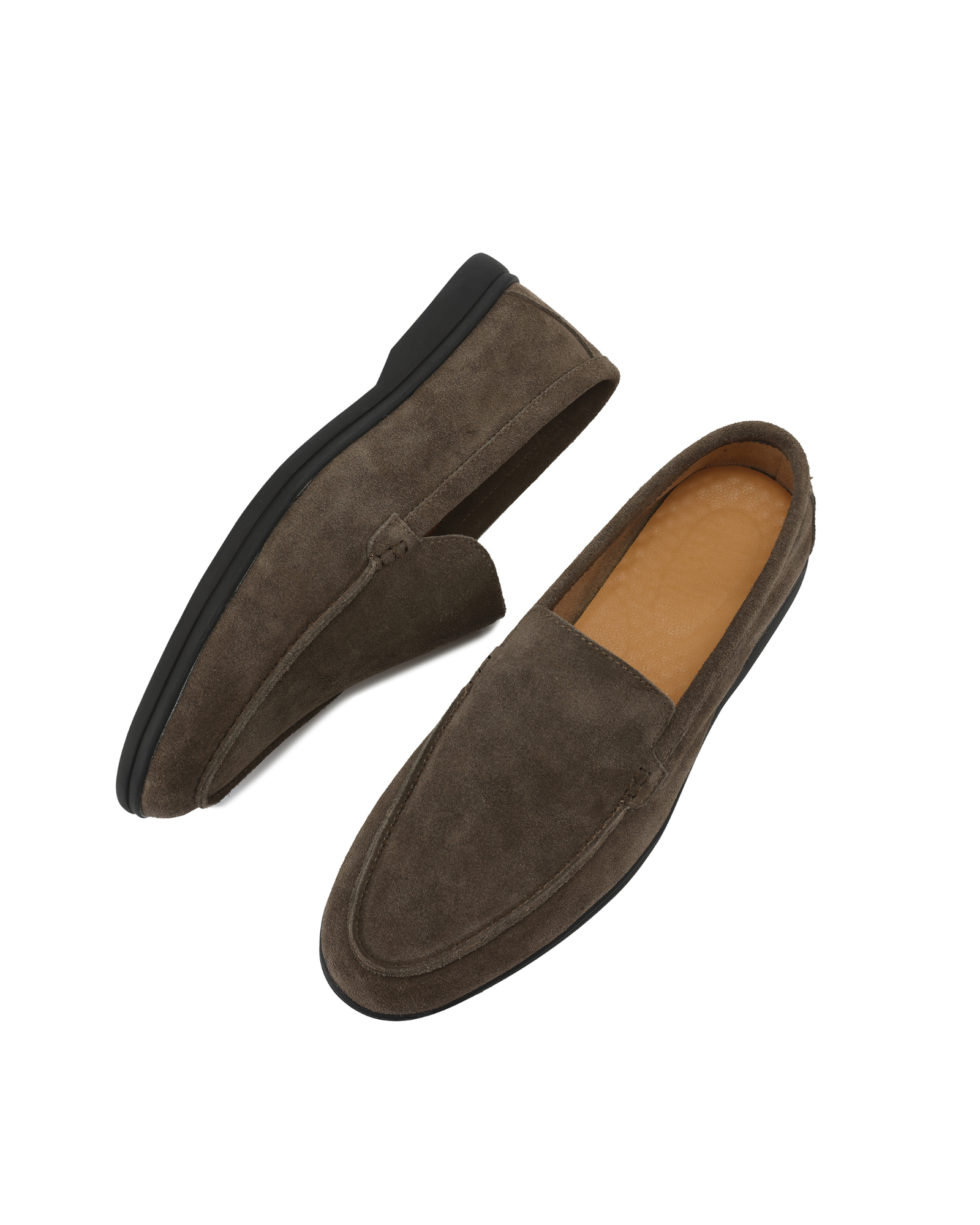 Premium Suede Loafers - Black Soles