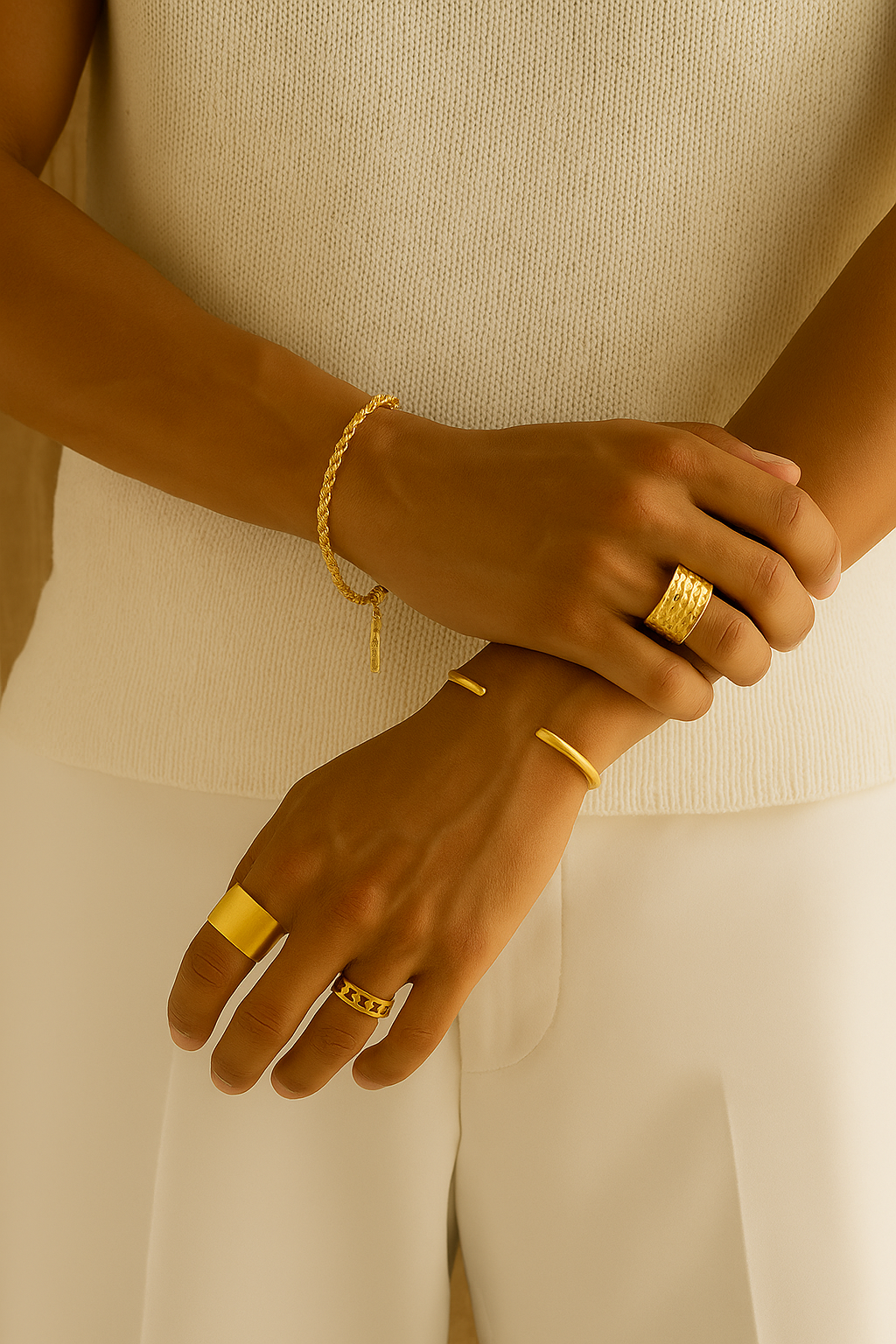 Elegante Handgemaakte Touwarmband Zilverkleurig 3mm