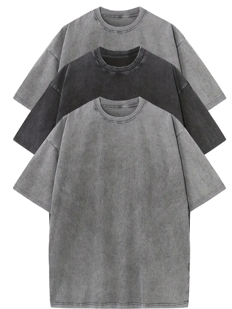 Ballin Drip®| Essential Cotton Oversized Tee Set – 3-Pack