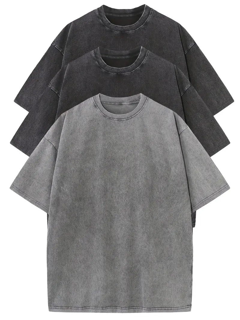 Ballin Drip®| Essential Cotton Oversized Tee Set – 3-Pack