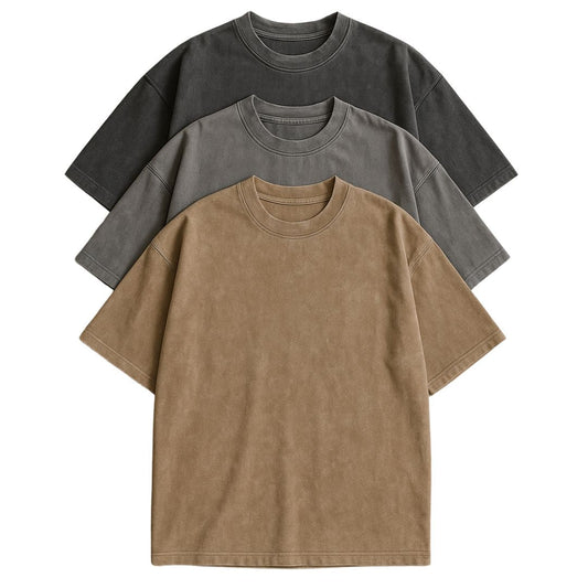 Ballin Drip®| Essential Cotton Oversized Tee Set – 3-Pack